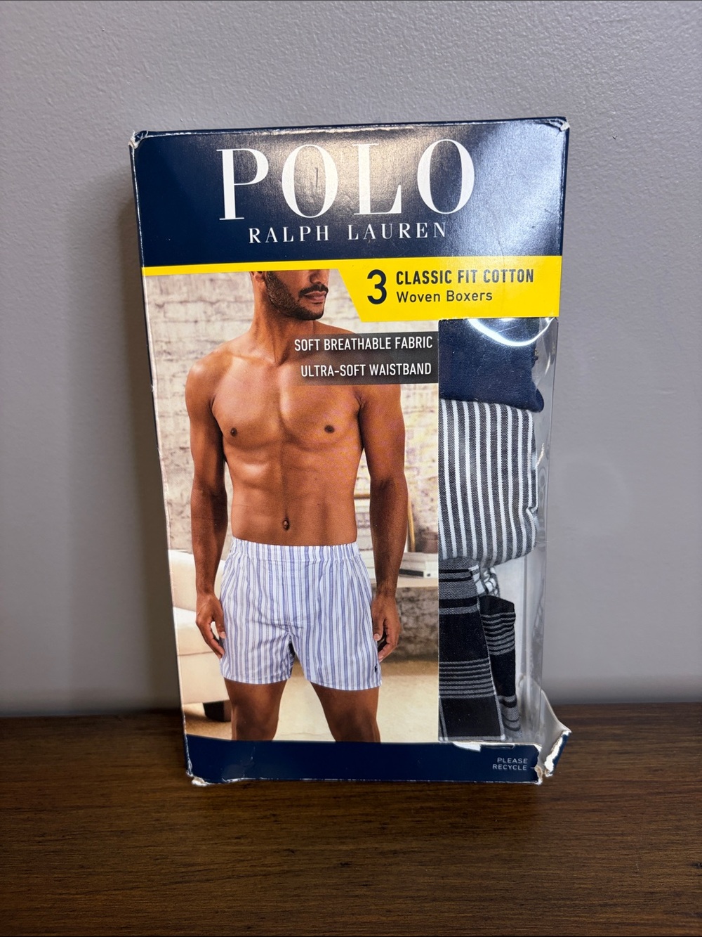 Men’s Polo Ralph Lauren Classic Fit Woven Boxers 3Pk Size M